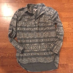 Boho Half-button down top